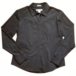 Liz Claiborne Black Button-Down